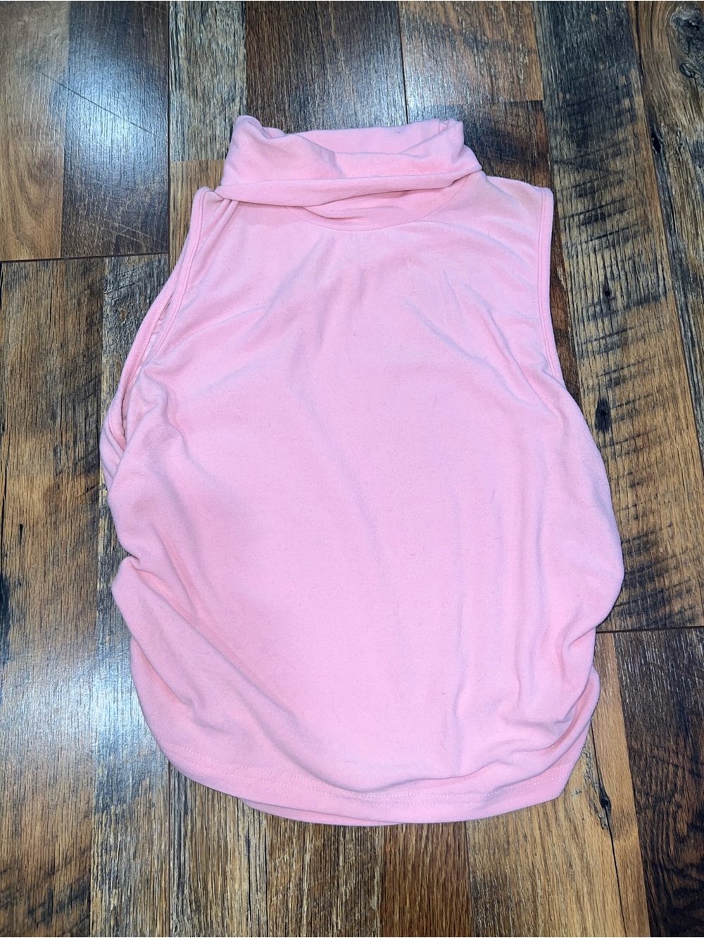 SHEIN Pink Sleeveless Mock Neck Tank Top